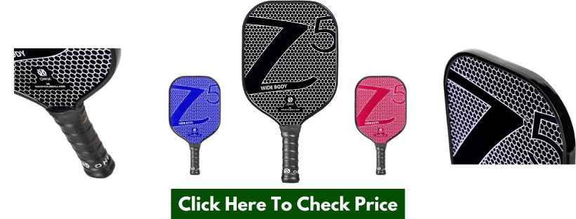 Onix Composite Z5 Pickleball Paddle Features Nomex, Paper Honeycomb Core and Fiberglass Face